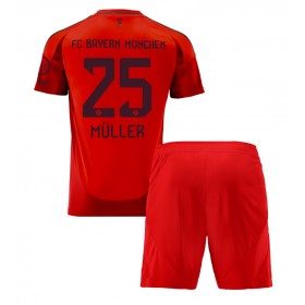 Dětské fotbalový komplet Bayern Munich Thomas Muller #25 Domácí košile 2024-25 Krátkým Rukávem